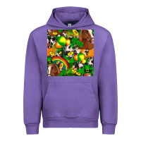Tulip St. Patrick's Day Horse With Balloons Urban Hoodie - FaDigitalArtStudio