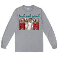 Heather Grey Loud And Proud Baseball Mom Long Sleeve Tee - BundleAndBundleShop