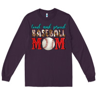 Plum Loud And Proud Baseball Mom Long Sleeve Tee - BundleAndBundleShop