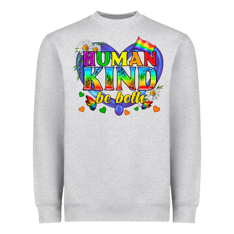 Lgbtq Pride Human Kind Be Both Heavyweight Sweatshirt by BundleAndBundleShop | Teevron