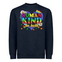 Navy LGBTQ Pride Human Kind Be Both Heavyweight Sweatshirt - BundleAndBundleShop