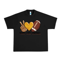 Black peace love football revize Urban Heavy Tee - AdoDesignShop