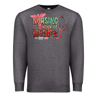Charcoal Heather Nursing is a work of heart Premium Sweatshirt - CowGirlArtShop