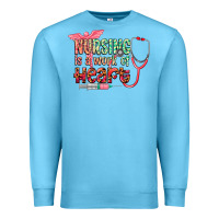 Ocean Blue Nursing is a work of heart Premium Sweatshirt - CowGirlArtShop