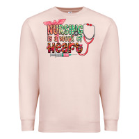 Nursing Is A Work Of Heart Premium Sweatshirt | Teevron
