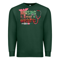 Sports Green Nursing is a work of heart Premium Sweatshirt - CowGirlArtShop