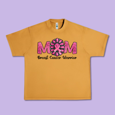Breast Cancer Warrior Mom Urban Heavy Tee Designed By Nancycooperartshop