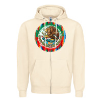 Sandshell Mexico Coat of Arms Zipper Hoodie - texasbilliewilder
