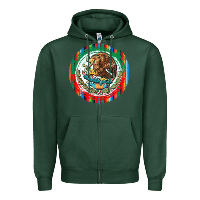 Mexico Coat Of Arms Zipper Hoodie by texasbilliewilder | Teevron