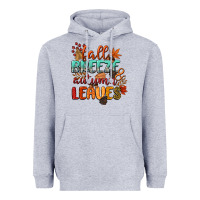 Heather Grey fall breeze and autumn leaves Heavyweight Hoodie - CowGirlArtShop