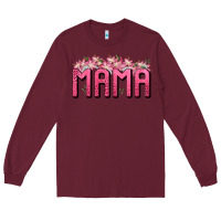 Burgundy Western Mama Long Sleeve Tee - BundleAndBundleShop