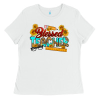 White blessed teacher Ladies Tee - RanaPortraitStore