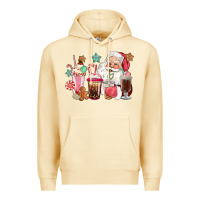 Pina Colada pink santa christmas santa coffe cups Premium Hoodie - CowGirlArtShop