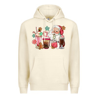 Sandshell pink santa christmas santa coffe cups Premium Hoodie - CowGirlArtShop