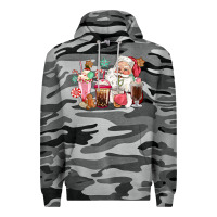 Slate Camo pink santa christmas santa coffe cups Premium Hoodie - CowGirlArtShop