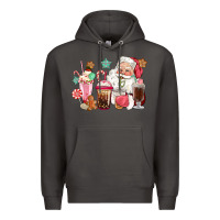 Smoke pink santa christmas santa coffe cups Premium Hoodie - CowGirlArtShop