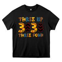 Black three up three down softball Heavy Core Tee - AdoDesignShop