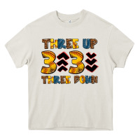 Cream three up three down softball Heavy Core Tee - AdoDesignShop
