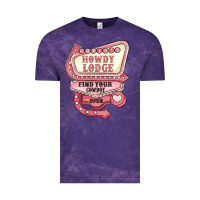Cloud Purple cupids howdy lodge find your cowboy open Vintage Tee - MaliasSmallBusiness