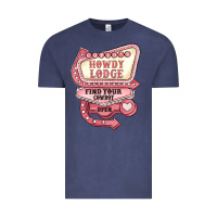 Vintage Denim cupids howdy lodge find your cowboy open Vintage Tee - MaliasSmallBusiness