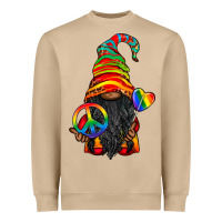 Mushroom LGBTQ+ Pride Gnome With Candy Heavyweight Sweatshirt - BundleAndBundleShop