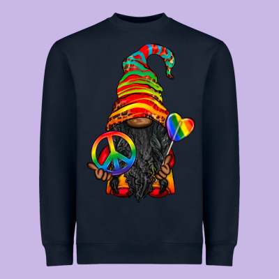 Lgbtq+ Pride Gnome With Candy Heavyweight Sweatshirt Designed By Bundleandbundleshop