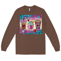 Chestnut Western Mom Coffee Cups Tumbler Long Sleeve Tee - BundleAndBundleShop