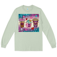 Matcha Western Mom Coffee Cups Tumbler Long Sleeve Tee - BundleAndBundleShop