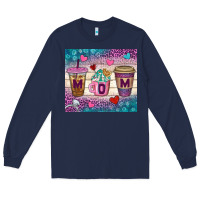 Navy Western Mom Coffee Cups Tumbler Long Sleeve Tee - BundleAndBundleShop