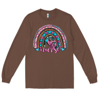Chestnut leopard cowhide nurse rainbow Long Sleeve Tee - JahusDesignShop