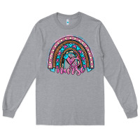 Heather Grey leopard cowhide nurse rainbow Long Sleeve Tee - JahusDesignShop