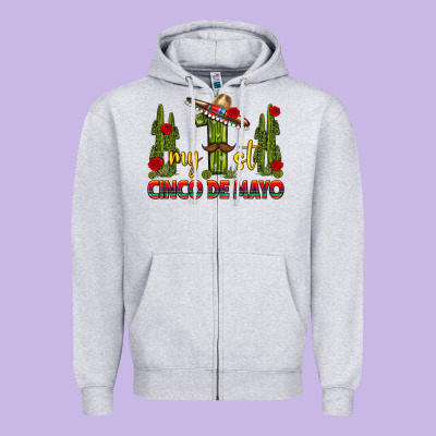 My 1st Cinco De Mayo Zipper Hoodie Designed By Texasbilliewilder