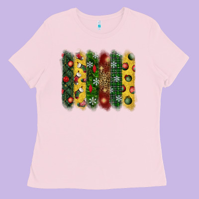 Christmas Brushstroke Ladies Tee Designed By Bundleandbundleshop