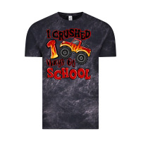 Cloud Black i crushed 100 days of school monster truck Vintage Tee - MaliasSmallBusiness