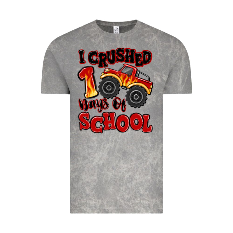 I Crushed 100 Days Of School Monster Truck Vintage Tee by MaliasSmallBusiness | Teevron
