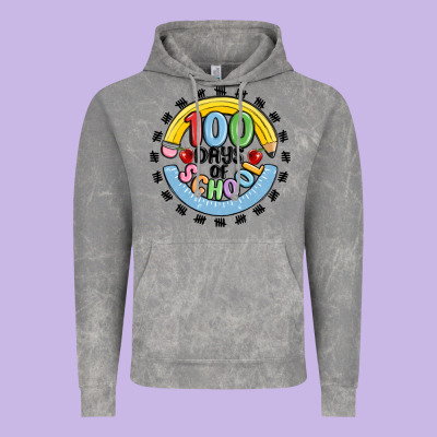 100 Days Of School Vintage Hoodie Designed By Maliassmallbusiness