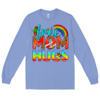 Colony Blue Pride LGBTQ Free Mom Hugs Long Sleeve Tee - BundleAndBundleShop