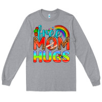 Heather Grey Pride LGBTQ Free Mom Hugs Long Sleeve Tee - BundleAndBundleShop