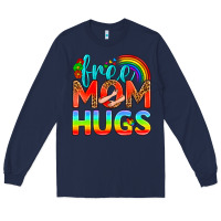 Navy Pride LGBTQ Free Mom Hugs Long Sleeve Tee - BundleAndBundleShop