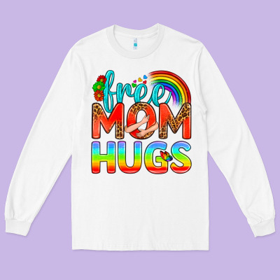 Pride Lgbtq Free Mom Hugs Long Sleeve Tee Designed By Bundleandbundleshop