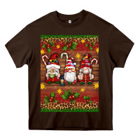 Chocolate Brown christmas gnomes Heavy Core Tee - Artiststas