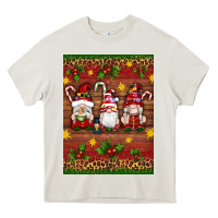 Cream christmas gnomes Heavy Core Tee - Artiststas