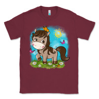 Burgundy little cute horse Classic Tee - NancyCooperArtShop