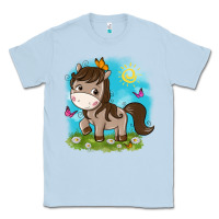 Dusty Blue little cute horse Classic Tee - NancyCooperArtShop