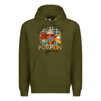 Army Green just a girl who loves pumpkin spice Premium Hoodie - CowGirlArtShop