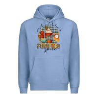 Colony Blue just a girl who loves pumpkin spice Premium Hoodie - CowGirlArtShop
