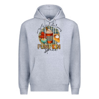 Heather Grey just a girl who loves pumpkin spice Premium Hoodie - CowGirlArtShop