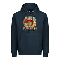 Navy just a girl who loves pumpkin spice Premium Hoodie - CowGirlArtShop
