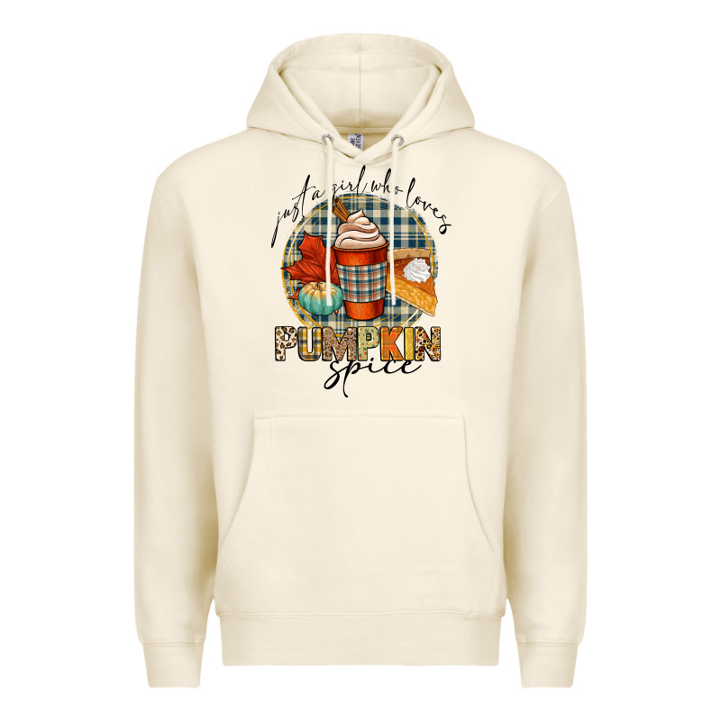 Just A Girl Who Loves Pumpkin Spice Premium Hoodie by CowGirlArtShop | Teevron