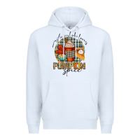 White just a girl who loves pumpkin spice Premium Hoodie - CowGirlArtShop